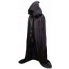 PLÁŠŤ S KAPUCŇOU ČIERNY DLHÝ 140 CM UPÍR GOTICKÝ HALLOWEENSKY