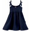 Dětské šaty vázání na ramenou tmavě modré