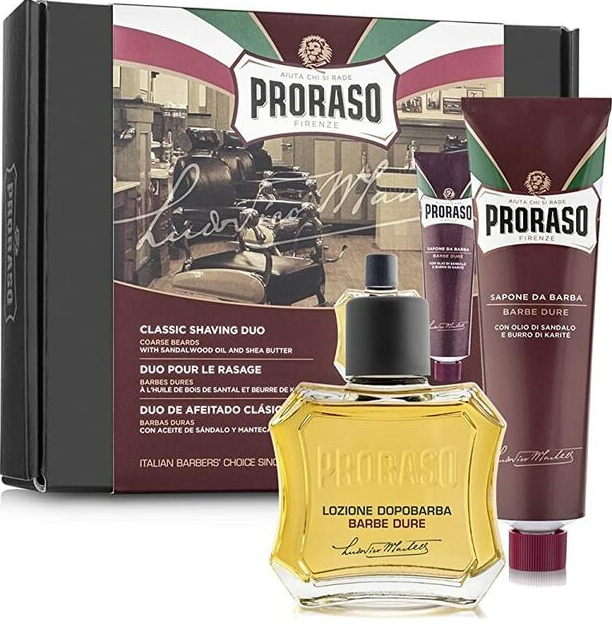 Proraso Red Classic voda po holení 100 ml + krém na holenie 150 ml darčeková sada