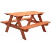 Detské drevené posedenie lavice a stôl NEW BABY 118 x 90 cm