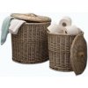 Kôš s poklopom na prádlo z ratanu prírodný 35xH45cm 47294