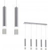 EUlight by MILAGRO Závesné svietidlo Ice, 5x chrómové kovové tienidlo, ch