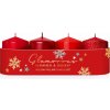 Sviečky adventné GLAMOROUS MIX d5x7cm/4ks