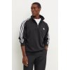 Mikina adidas Originals Funnelneck Tracktop pánska, čierna farba, s nášivkou, IZ4803
