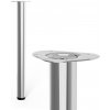 Walteco Nábytková noha guľatá, priemer 60mm, výška 700mm, chrómová , 50311