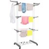 Vertikálny sušiak bielizne na kolieskach - skladací - 170x72x62 cm - biela/sivá
