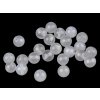 Minerálové korálky Achát biely priemer 6 mm 340017 - 63 ks-ihneď