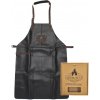 Goodman kožená grilovacia zástera BBQ v darčekovej krabičke - čierna