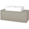 Dreja Umývadlová skriňa STORM SZZ 100 (umývadlo Kube) - M05 Béžová mat / M05 Béžová mat