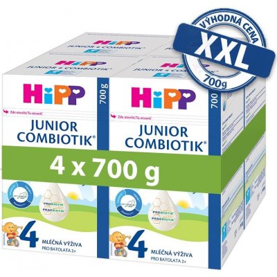 4x HiPP 4 Junior Combiotik Mlieko batoľacie 700g, 2+ VP-F114774