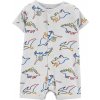 CARTER'S Overal letný krátky rukáv Grey Dino chlapec NB/ veľ. 56