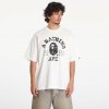 A BATHING APE Screen Print College Relaxed Fit Short Sleeve Tee Ivory M