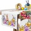 Veľkonočný teflónový behúň – Zajačik a kuriatka s farebnými vajíčkami Veľkosť: 160x40 na sviatočné jarné stolovanie