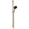 HANSGROHE Rainfinity sprchová súprava, ručná sprcha 3jet priemer 132 mm, 90 cm sprchová tyč Puro S, jazdec s tlačidlom Push a textilná sprchová hadica 160 cm, leštený vzhľad zlata, 28743990