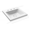 Kaldewei Cono umývadlo 50x50 cm štvorec pultové umývadlo biela 908306033001