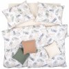 SCANquilt Obliečky KLASIK SOFT papraď khaki bežný 1x paplón 140x200 + 1x vankúš 70x90 cm
