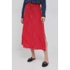 Sukňa Tommy Hilfiger červená farba, midi, áčkový strih WW0WW38627.PPYX 34
