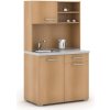 Kuchynka PRIMO, drez, batéria, 1/2 dvierka, buk