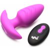 Bang! Rotating & Vibrating Silicone Butt Plug with Remote Purple
