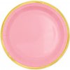 Party Ružové papierové taniere Classic Gold 18 cm – 6 ks
