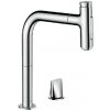 Hansgrohe M71 - Drezová batéria Metris Select s výsuvnou spŕškou, 2-otvorová inštalácia, chróm 73819000
