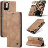 Peňaženkové kožené puzdro CaseMe na Xiaomi Redmi Note 10 5G - Hnedá