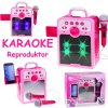 JOKO Detský Karaoke Reproduktor s Mikrofónom + vstup USB a MP3, ružový