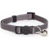 Nobleza nastaviteľný obojok pre mačky s rolničkou v rôznych farbách Sivá