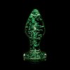 Ouch! Glow in the Dark Glass Butt Plug Small