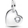 Prívesok PANDORA Gravírovateľné srdce s čírym krištáľom 794295C04
