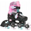 Raven Loret Glitter Black/Mint/Pink detské kolieskové korčule - LED kolieska - EU 34-37