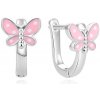 Beneto Jemné dievčenské náušnice zo striebra Motýlci AGUC2560D