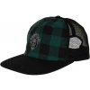 CREATURE šiltovka Bonehead Flame Wash Mesh Trucker Unstructured Green Flannel 159869