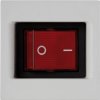 Dvojpólový spínač, radenie č. 2S, K45, so signalizáciou zopnutia farba: červený, 250V, 16A