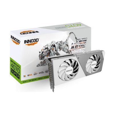 Inno3D GeForce RTX 4070 SUPER Twin X2 OC White 12GB GDDR6x N407S2-126XX-186162W