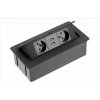 GTV zápustná zásuvka soft 2 x 220 V + 2 x USB, kabel 1,5 m, bílá AE-PBSUC2GU-10