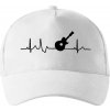 EKG akustická gitara - Šiltovka so zahnutým šiltom a mosaznou sponou - Univerzálna veľkosť ( Biela )