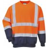 Mikina reflexná B306 Two Tone Hi-Vis Orange/Navy