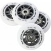 Matné kolečka NILS Extreme PU 76x24 82A s ložisky ABEC 9, bílé, 4 ks