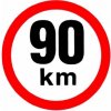 Reflexná samolepka rýchlosť 90 km, priemer 150 mm