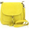 Kožená kabelka na rameno 1147 žltá, Žltá