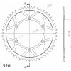 SUPERSPROX Reťazová rozeta SUPERSPROX RFE-460:51-BLK čierna 51T, 520