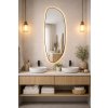 Baltica Design Stone Fluid zrkadlo 50x155 cm s osvetlením čierna 5904107932767