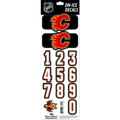 Sportstape ALL IN ONE HELMET DECALS - CALGARY FLAMES - DARK HELMET