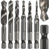 Langner Sada závitových vrtákov HSS M3–M10, 6 ks – bez povlaku