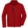 James&Nicholson Pánska softshellová bunda JN1172 Red M