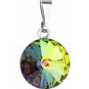 Prívesok bižutérie so Swarovski kryštálmi zelený okrúhly 54001.5