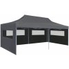 vidaXL Skladací párty stan s bočnými stenami 3x6 m antracitový