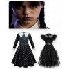 Detský kostým Wednesday Addams Family Veľkosť: (L) 5-6 roky, Variant: model 1