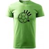Hádzaná lopta ruka - Klasické pánske tričko vyššej gramáže - 4XL ( Trávová zelená )